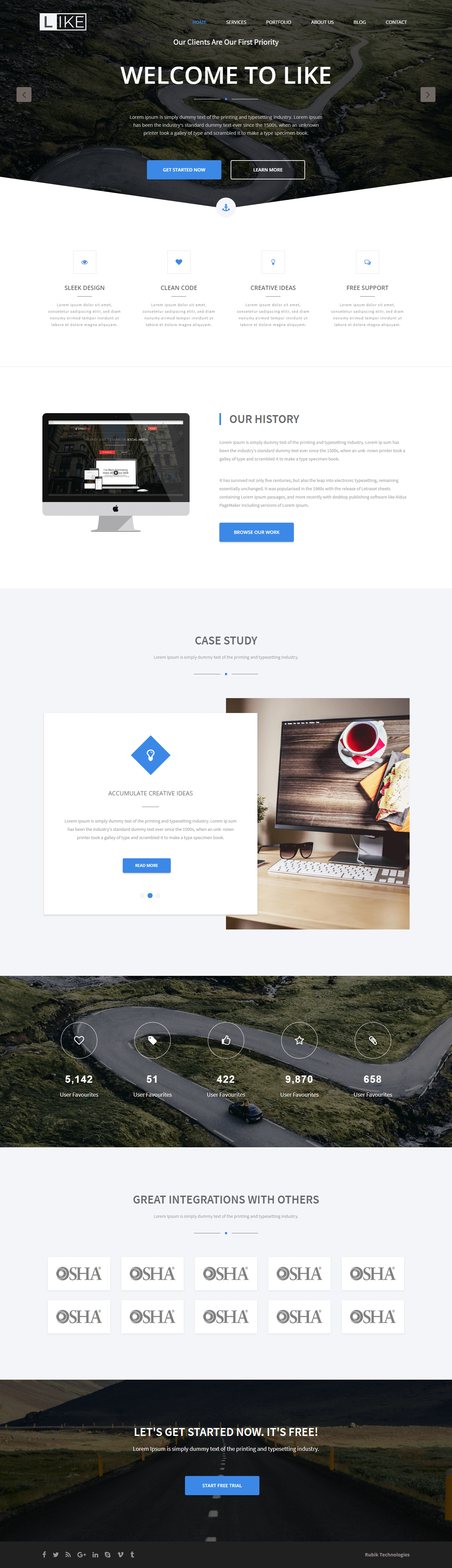 Home page template